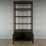 Стеллаж со стеклянными полками Elsa Dreams Walnut варинант исполнения - 4 | Loft Concept в Тюмени