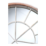 Зеркало-окно настенное в венецианском стиле с деревянной рамой бежевого цвета Venetian Smooth варинант исполнения - 2 | Loft Concept в Тюмени