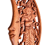 Панно из дерева Ганеша и месяц Panel With Animals варинант исполнения - 3 | Loft Concept в Тюмени