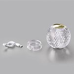 Настольная лампа с прозрачным шарообразным плафоном на цилиндрической подставке Crystal Globule варинант исполнения - 3 | Loft Concept в Тюмени