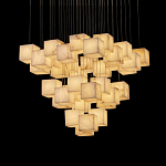 Люстра подвесная с квадратными плафонами из натурального камня Glowing Spheres варинант исполнения - 6 | Loft Concept в Тюмени