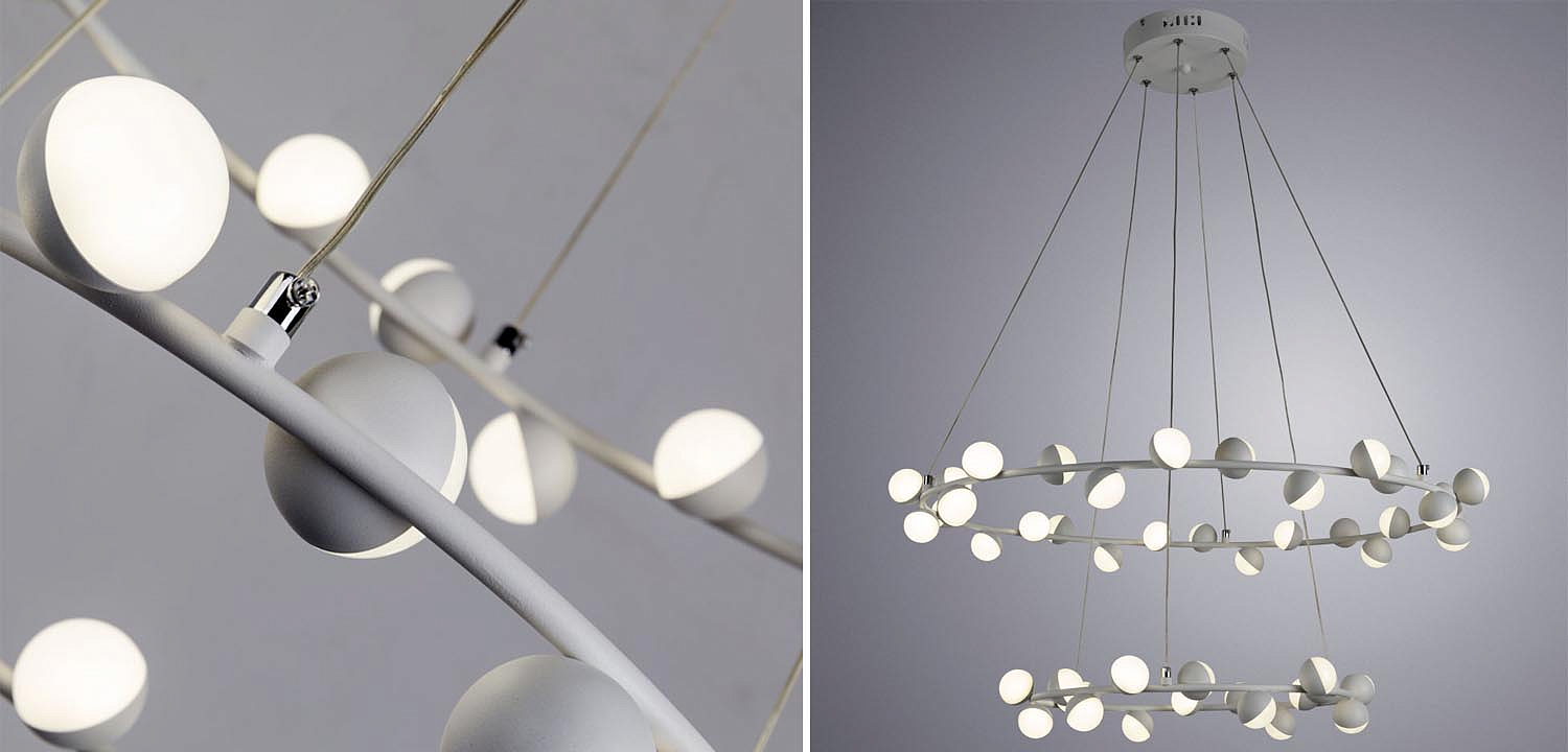 Люстра Vilelme Chandelier white double Люстра Vilelme Chandelier white double - Loft-Concept в Тюмени