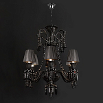 Люстра подвесная с плиссированными абажурами и множеством подвесок черного цвета Диаметр 62 см Lustre Reverie варинант исполнения - 2 | Loft Concept в Тюмени