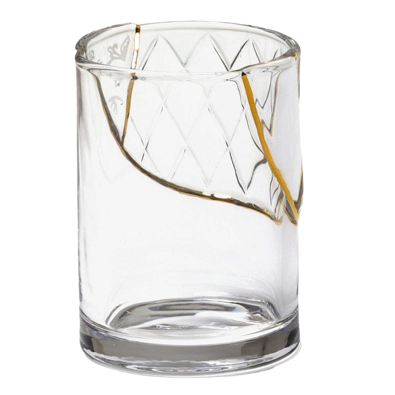 Стакан Seletti Kintsugi II Прозрачное Стекло Золотой Стакан Seletti Kintsugi II Прозрачное Стекло Золотой в Тюмени | Loft Concept