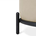 Банкетка овальная бежевый велюр на 4-х металлических ножках черного цвета SANJAY варинант исполнения - 4 | Loft Concept в Тюмени