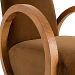 Кресло с круглыми деревянными подлокотниками Modesto Chair варинант исполнения - 5 | Loft Concept в Тюмени