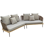 Диван садовый угловой Counter серый варинант исполнения - 1 | Loft Concept в Тюмени