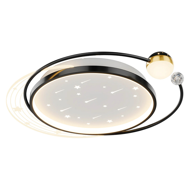 Потолочный светильник с эффектом звездного неба Space of Magic Черный Золотой Белый в Тюмени | Loft Concept 