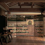 Обои ручная роспись The Art of Learning and Steps for the Flowers by Teo Yang Special Colourway on purple painted Xuan paper варинант исполнения - 1 | Loft Concept в Тюмени