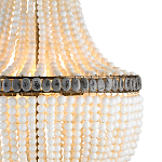 Люстра каплевидной формы декорированная нитями стеклянных бусин молочного цвета Bead threads варинант исполнения - 1 | Loft Concept в Тюмени