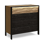 Комод 4 ящика с подсветкой на рельефном фасаде Warm Industrial варинант исполнения - 3 | Loft Concept в Тюмени