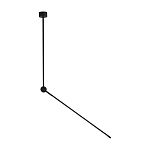 Потолочный светильник черного цвета с поворотным вытянутым плафоном Trumpet tube варинант исполнения - 1 | Loft Concept в Тюмени