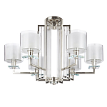 Люстра с 6-ю цилиндрическими плафонами из стекла Laurent варинант исполнения - 3 | Loft Concept в Тюмени