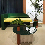 Дизайнерский журнальный стол с рельефным основанием Dutynor варинант исполнения - 3 | Loft Concept в Тюмени