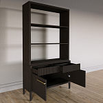 Стеллаж Primo с ящиками Темный орех варинант исполнения - 7 | Loft Concept в Тюмени