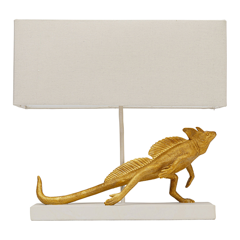 Настольная лампа Золотая Игуана Бежевый Золотой в Тюмени | Loft Concept 