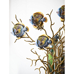 Ваза зеленая с бронзовыми ветвями и фарфоровыми рыбками Eden Garden варинант исполнения - 2 | Loft Concept в Тюмени