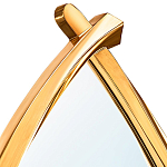 Зеркало овальное в деревянной золотистой раме Oval Gold Lines варинант исполнения - 2 | Loft Concept в Тюмени