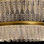 Люстра двухъярусная с золотого цвета и прозрачными подвесками Pettico варинант исполнения - 5 | Loft Concept в Тюмени