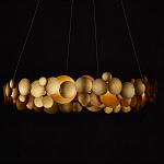 Люстра круглая из многослойных золотых дисков Metal Disc Chandelier варинант исполнения - 6 | Loft Concept в Тюмени