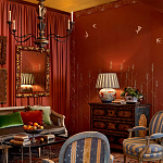 Обои с вышивкой ручной работы Ceres Original colourway on wool sateen варинант исполнения - 2 | Loft Concept в Тюмени