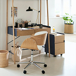 Вращающееся офисное кресло на колёсах Delwyn Chair варинант исполнения - 5 | Loft Concept в Тюмени