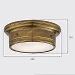 Потолочный светильник круглый цвета состаренная латунь Modern Simple Ceiling Light варинант исполнения - 5 | Loft Concept в Тюмени
