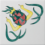 Плитка дизайнерская Драконий фрукт варинант исполнения - 2 | Loft Concept в Тюмени