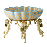 Чаша с орнаментом на бронзовых ножках в виде ангелов Eden Garden варинант исполнения - 1 | Loft Concept в Тюмени