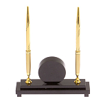 Часы настольные с двумя ручками из натурального камня Stone Clock варинант исполнения - 7 | Loft Concept в Тюмени