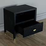 Прикроватная тумбочка с полкой Elsa Dreams Black варинант исполнения - 2 | Loft Concept в Тюмени