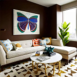 Дизайнерский журнальный столик чёрный с круглой столешницей Arycy варинант исполнения - 4 | Loft Concept в Тюмени