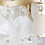 Бра с белыми перламутровыми подвесками и золотистыми волнистыми элементами SHELL варинант исполнения - 2 | Loft Concept в Тюмени