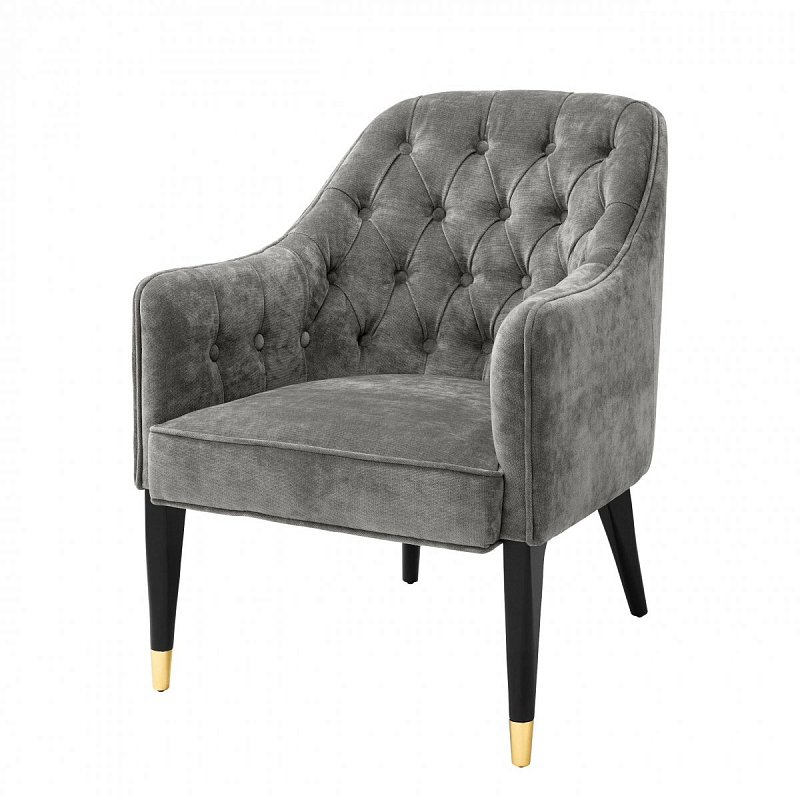 Кресло Eichholtz Chair Cyrus Grey Серый Черный Кресло Eichholtz Chair Cyrus Grey Серый Черный в Тюмени | Loft Concept