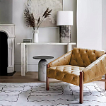 Дизайнерский журнальный стол с чёрной круглой столешницей Visanyp варинант исполнения - 3 | Loft Concept в Тюмени