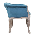 Кресло низкое в стиле прованс Louis French Armchair blue velour варинант исполнения - 1 | Loft Concept в Тюмени