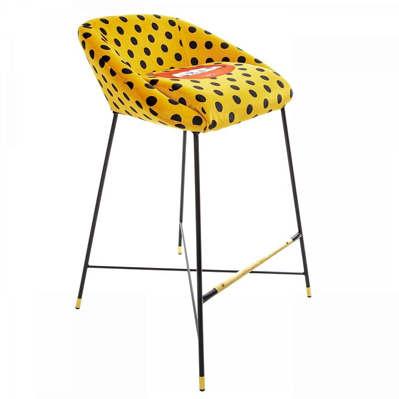 Барный стул Seletti High Stool Shit Черный Желтый Барный стул Seletti High Stool Shit Черный Желтый в Тюмени | Loft Concept