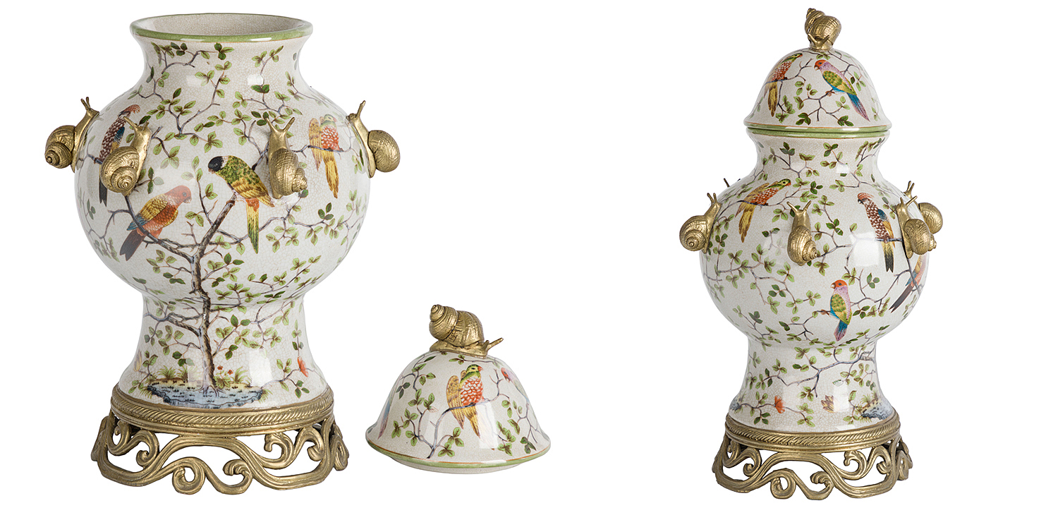 Ваза с крышкой Golden Snails Vase Ваза с крышкой Golden Snails Vase - Loft-Concept в Тюмени