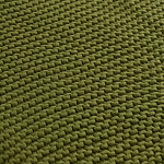 Плед из хлопка жемчужной вязки оливкового цвета Waffle Comfort варинант исполнения - 3 | Loft Concept в Тюмени