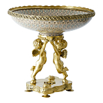 Чаша фарфоровая на двух бронзовых ангелах Eden Garden варинант исполнения - 2 | Loft Concept в Тюмени