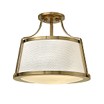 Потолочный светильник со светлым текстильным абажуром Hinkley варинант исполнения - 5 | Loft Concept в Тюмени