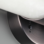 Бра с вытянутым цилиндрическим плафоном из белого алебастра на круглом основании Темная Латунь Cryptocrystalline Stone варинант исполнения - 3 | Loft Concept в Тюмени