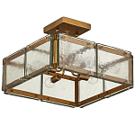 Потолочный светильник квадратный из толстого литого стекла Cast Glass варинант исполнения - 5 | Loft Concept в Тюмени