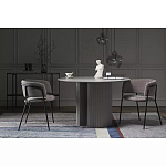 Стул полукруглый с каркасом из металла и мягким сиденьем и спинкой Soft Chenille варинант исполнения - 3 | Loft Concept в Тюмени