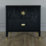 Тумба прикроватная с двумя ящиками Elsa Dreams Black варинант исполнения - 4 | Loft Concept в Тюмени