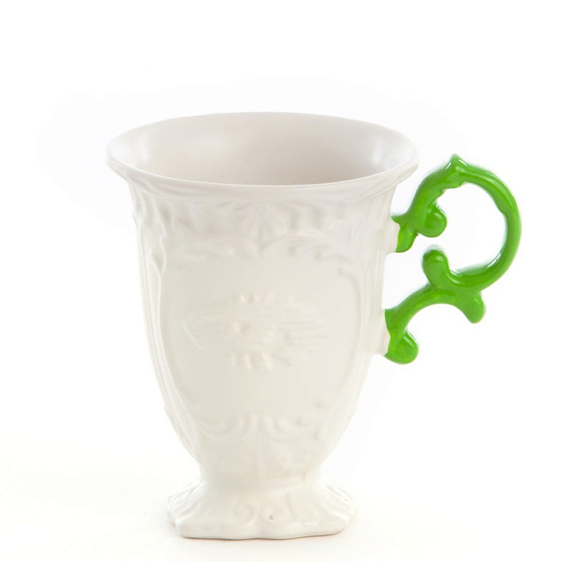 Кружка Seletti I-Mug Green Белый Зеленый Кружка Seletti I-Mug Green Белый Зеленый в Тюмени | Loft Concept