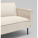 Диван современный вельветовый прямой Worcester Молочный варинант исполнения - 3 | Loft Concept в Тюмени