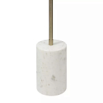 Торшер золотистый с 2-мя подвижными плафонами на белом мраморном основании Streams of Light варинант исполнения - 3 | Loft Concept в Тюмени