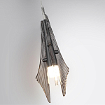 Подвесной светильник с черной металлической основой и рельефным плафоном Glass Pod варинант исполнения - 6 | Loft Concept в Тюмени