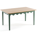 Деревянный обеденный стол Wavy Wooden Dining Table Green варинант исполнения - 1 | Loft Concept в Тюмени